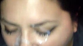 Brunette teen 18+ blows big cock