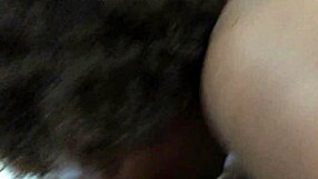 does the young black girl take cock while fingering herself in interracial scene?