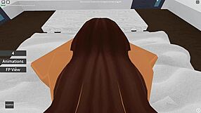 Amateur Brunette Sucks and Rides Monster Cock