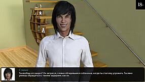 Blonde milf plays anime game at party getting naked and kissing petite girl