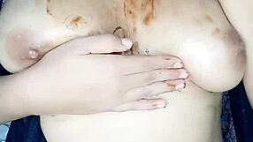 Fat Curvy Woman Touches Herself Alone