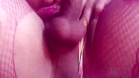 Shemale Plays With Black Dildo Toy