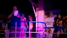 Amateur strip contest with clothes ripped in the game