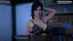 Caroline explores Milfy City in this 3D game.