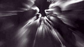 Vintage interracial scene features black pussy and white cock in antique setting