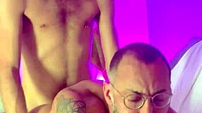 Lucca gives daddy anal blowjob