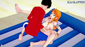 nami, nefertari vivi, and luffy get wild in one piece hentai action! intense creampie scenes await... 😈