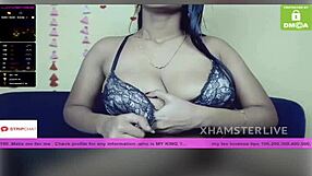 janu strips her bra in a casual way