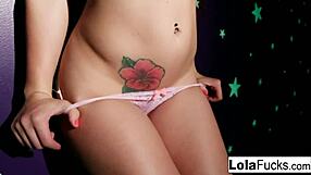 Watch Lola's bubble butt dance before she masturbates nude.