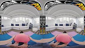 virtual yoga session turns violet gems into a desperate slut craving my cock endlessly