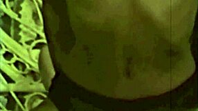 Vintage interracial scene features black pussy and white cock in antique setting