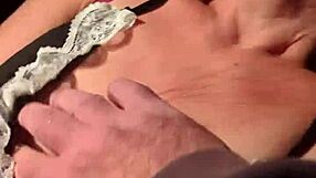 Happy Halloween! Milf In Stockings Cums Hard From Dildo Fingering Outdoors