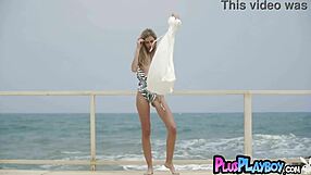 Beautiful Blonde Milf Undresses Naked With Ripped Clothes