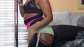 Naejae twerks and grinds on pole