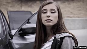 stepsis and friend tease stepbro in taboo threesome