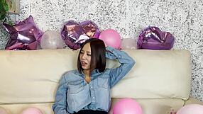 Ruri Nishijo makes her AV debut with big tits.