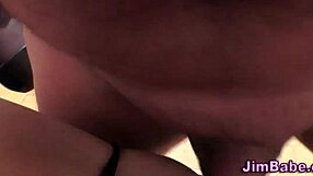 cute teen sucking old man's hard cock in stockings