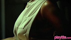 Why do these athletic ebony teen sluts prefer bare fitness workouts with natural tits exposed?