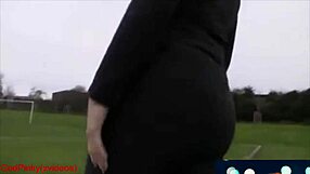 Mature Milf Struts Big Ass in Tight Leggings
