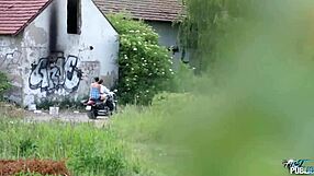 Short Hair Slut With Big Fake Tits Gets Fucked Outdoor In A Hardcore Reality Titty Fuck