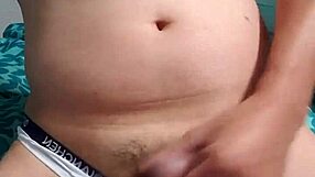 What makes this gay boy stroke in tight underwear?