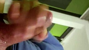 Solo Masturbation Leads to Powerful Cumshot with Hot Streams