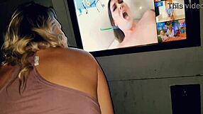 Couple Riding Cock At Adult Store Gets Caught!