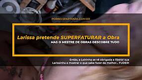 she lets larissinha loose with the construction foreman