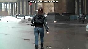 Stunning young girl picked up for real public porn adventure