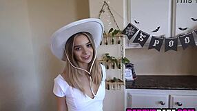 tiny stepdaughter shares a quiet moment with her father in law