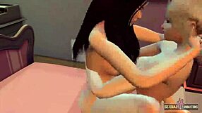 my horny girlfriend wants lesbian sex with hot animations and fingering