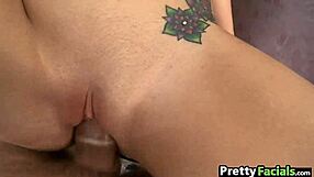 cute girl next door gets facial!