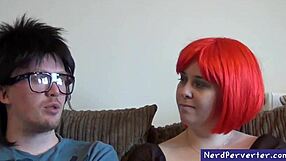 Watch this black sexy booty girl strip and blow!