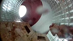 christy mack behind the scenes with tattooed babe having fun