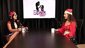 Glamorous lesbian swingers in sheer lingerie ignite a steamy group compilation.