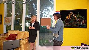 this sexy milf in stockings just sucked my cock like it was nothing