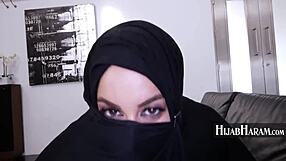 Repressed Muslim Thot Turns Wild in Hijab POV Action