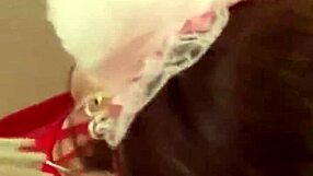 tied nana1japan in cat ear cosplay to a chair deepthroat & slapped to the back of her throat