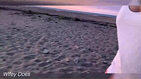 Flashing tits at sunset – dare to peek?