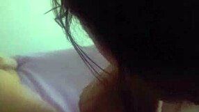 I perform a blowjob and footjob until he cums again