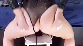 Exhibitionist Riding Red Dildo 20X5