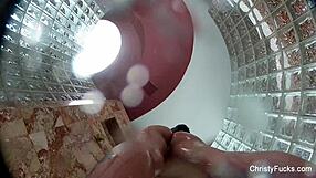 christy mack behind the scenes with tattooed babe having fun