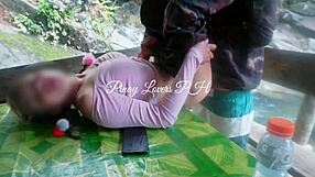 Pinay teen gets wild at public waterfalls
