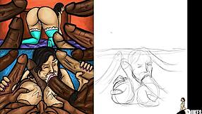 Latin Milf Sucks Huge Black Dicks!