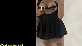 Colombian casting couch alt goth latina gets facial