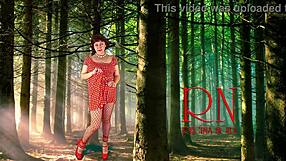 Giant secretary towers over manager in office with surprising height and lingerie