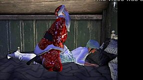 Santa Uses Back Door Instead During Christmas in Anime Cartoon