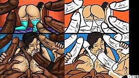 Latin Milf Sucks Huge Black Dicks!