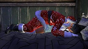 Santa Uses Back Door Instead During Christmas in Anime Cartoon