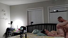 Bbw huge tit wife fucked and cum on belly